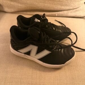 New Balance Kids' Black and White Baseball cleats, little kids size 12